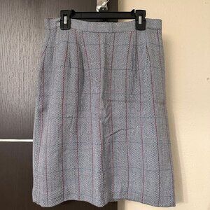 Vintage Plaid Pencil Skirt - image 1